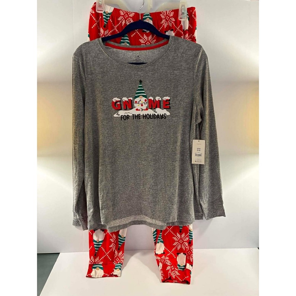 Womens Secret Treasures Christmas Pajamas "Gnome for the Holidays" Sz S 4/6  NWT